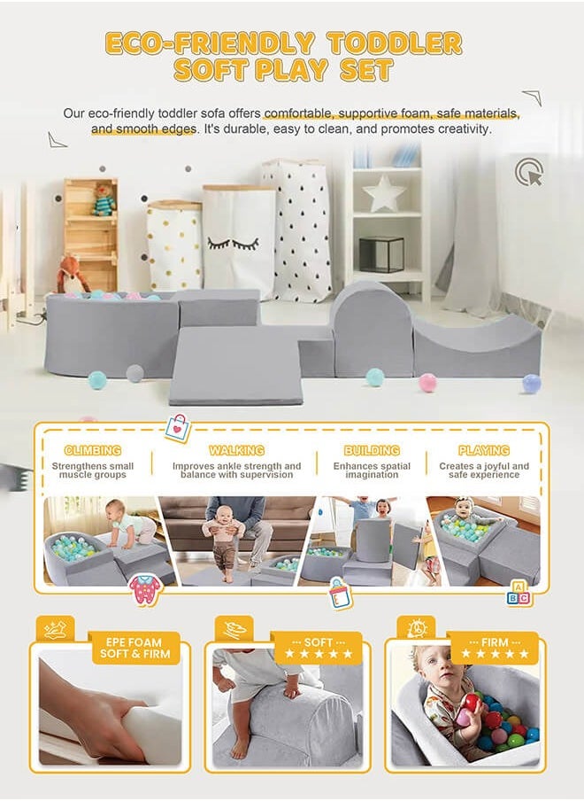 Aurlar - Soft Play Couch for Toddlers – Montessori Foam Climbing Activity Center, Indoor Playground Sofa for Kids, Educational and Safe - Image 1