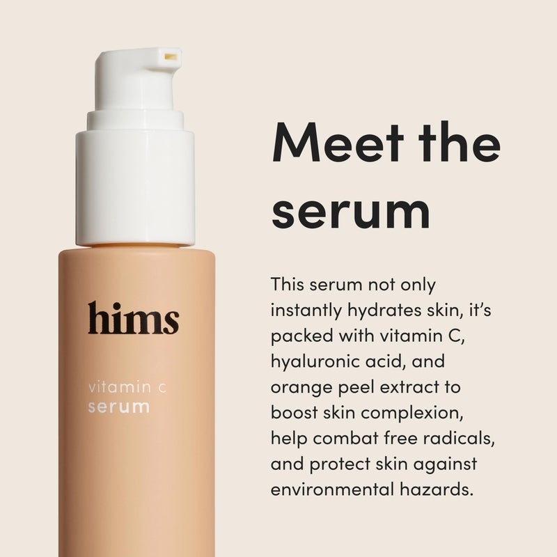HIMS & HERS hims Vitamin C Serum for Men - Brighten Skin Tone, Balance Complexion - Highly Concentrated, Lightweight Vitamin C Facial Serum - Vegan, Cruelty-Free, No Parabens - Citrus Scent, (1oz) - Image 3