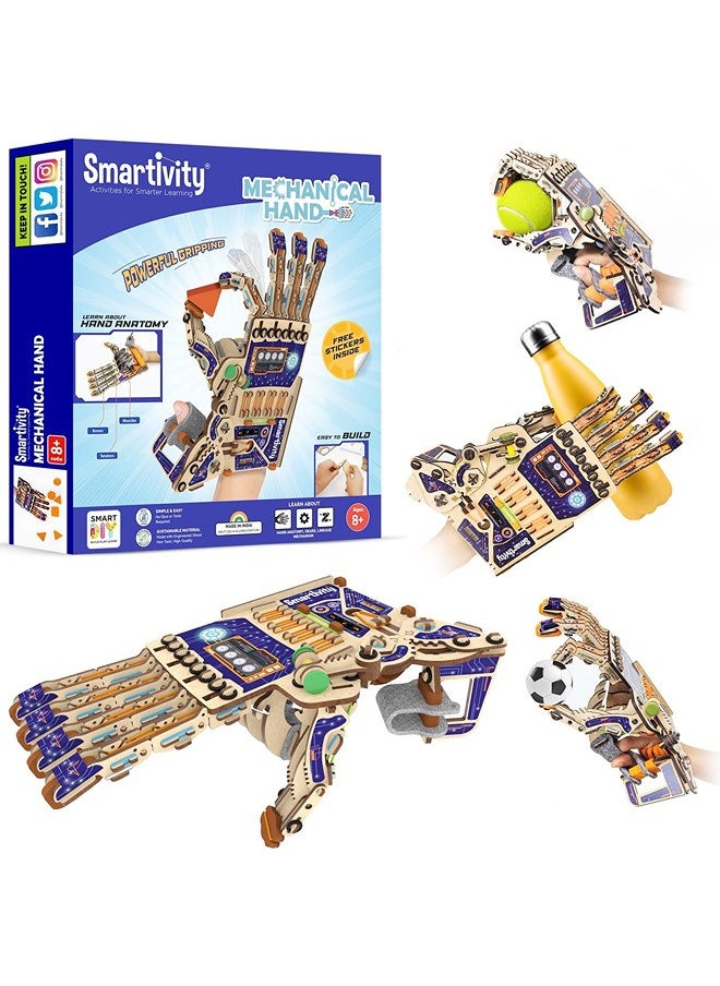 Smartivity Smartivity Mechanical Hand Set Educational DIY Toy, Blue/beige  - Image 1