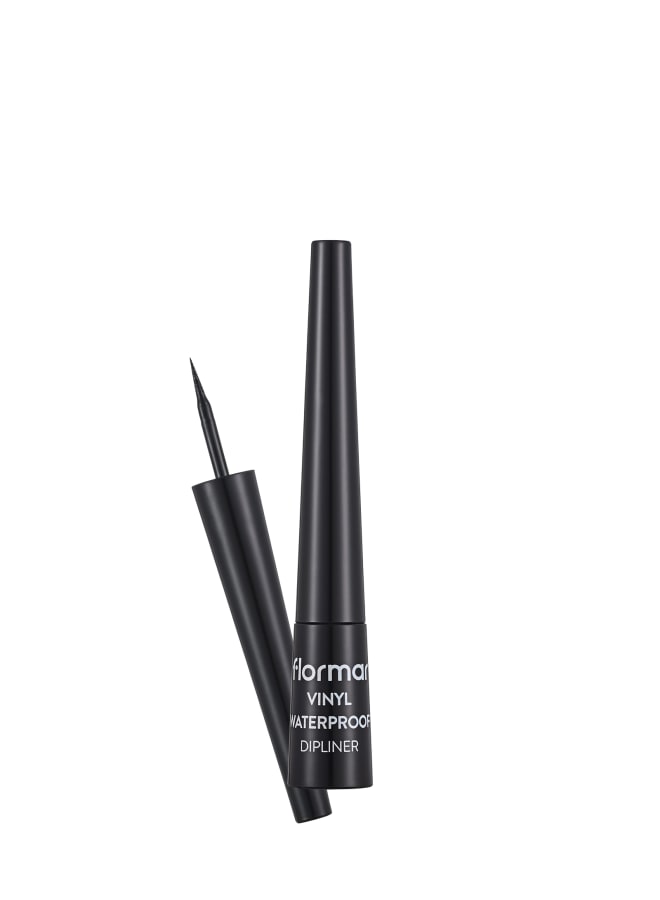 flormar Vinyl Waterproof Dipliner Black – Precise Tip, Long-Wear, Waterproof, High Shine 001-BLACK - Image 1