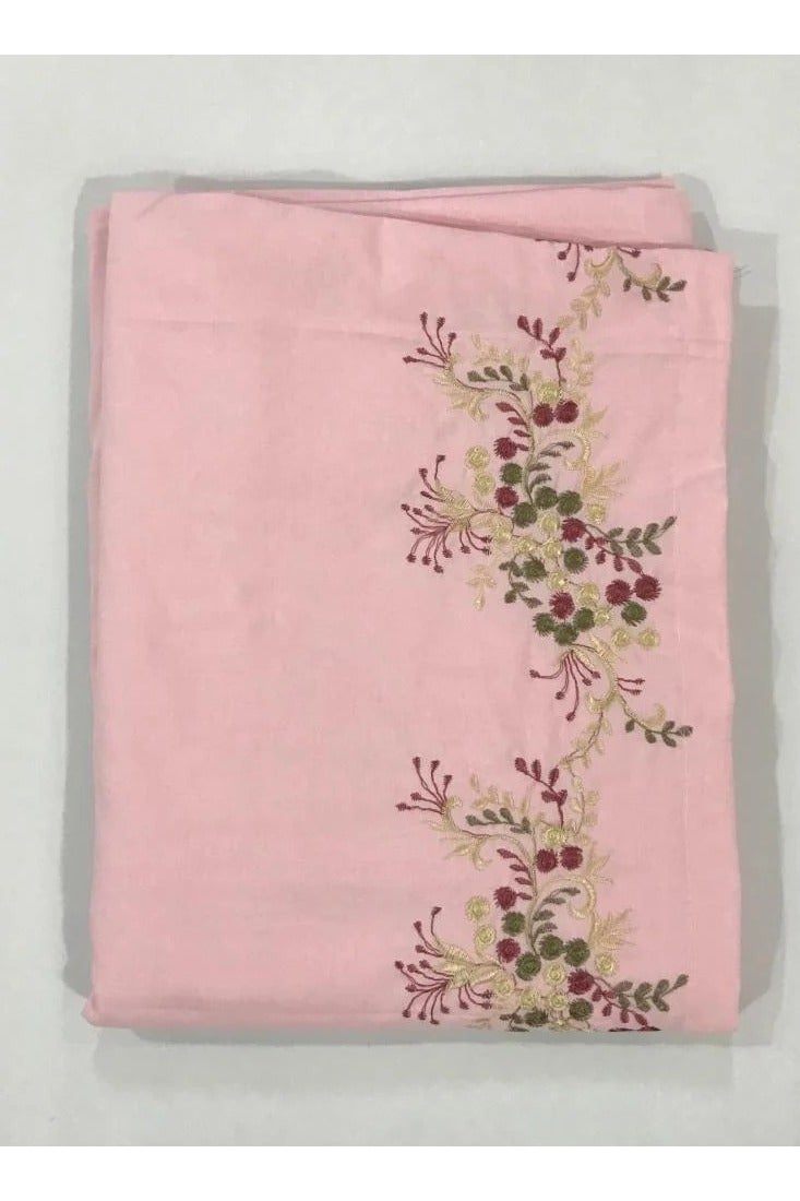 LoveHome Ultra soft and comfortable prayer sheet embroidered with small floral designs, one piece, includes a veil, and covers the entire body in a one-size-fits-all, loose fit - Dark Pink