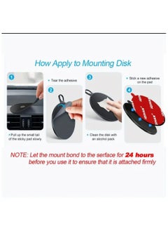 LDQ Pack of 6 Pcs Very High Bond Double-Sided Sticky Adhesive, 70mm Dashboard Pad Mounting Disk Adhesive Kit, Suction Cup, Car Dashboard, Phone Holder, Sucker Mount, Dash Cam  - Image 3
