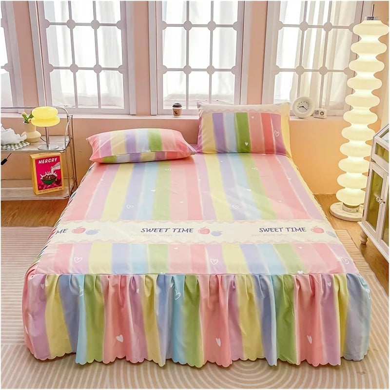 1PC Pattern Printing Bed Skirt for Double All-Seasons Falda De Cama Without Pillowcase(Color-14,200x220xx45cm 1pc) - Image 2