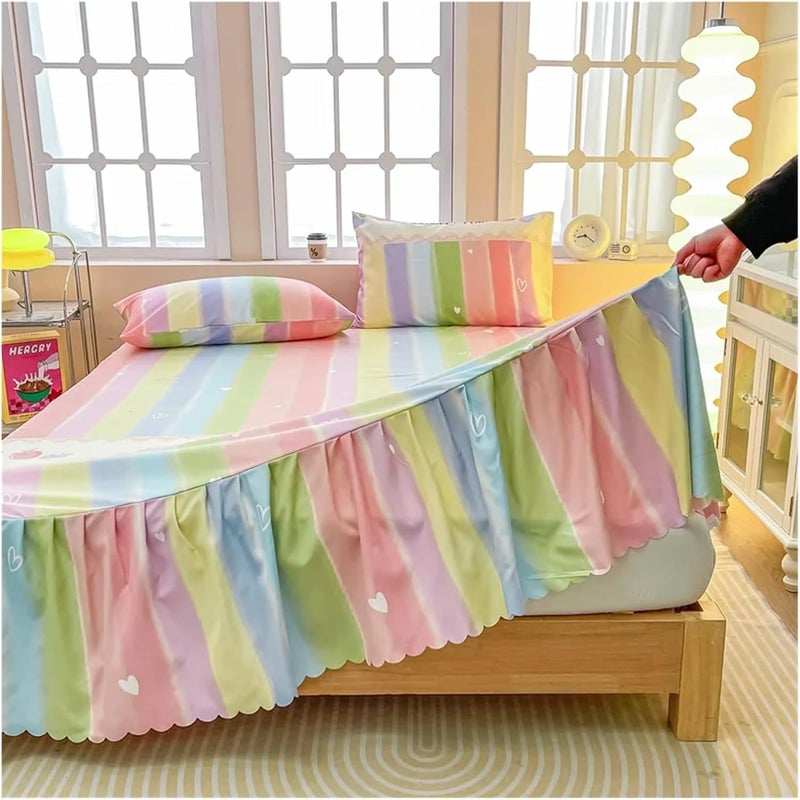 1PC Pattern Printing Bed Skirt for Double All-Seasons Falda De Cama Without Pillowcase(Color-14,200x220xx45cm 1pc) - Image 3