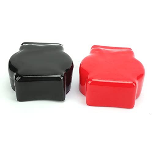 EVGATSAUTO Battery Terminal Covers, 1Pair Universal Car Battery Post Cover Positive Negative Top Post Wire Connector for Car Motorcycle Truck - Image 2