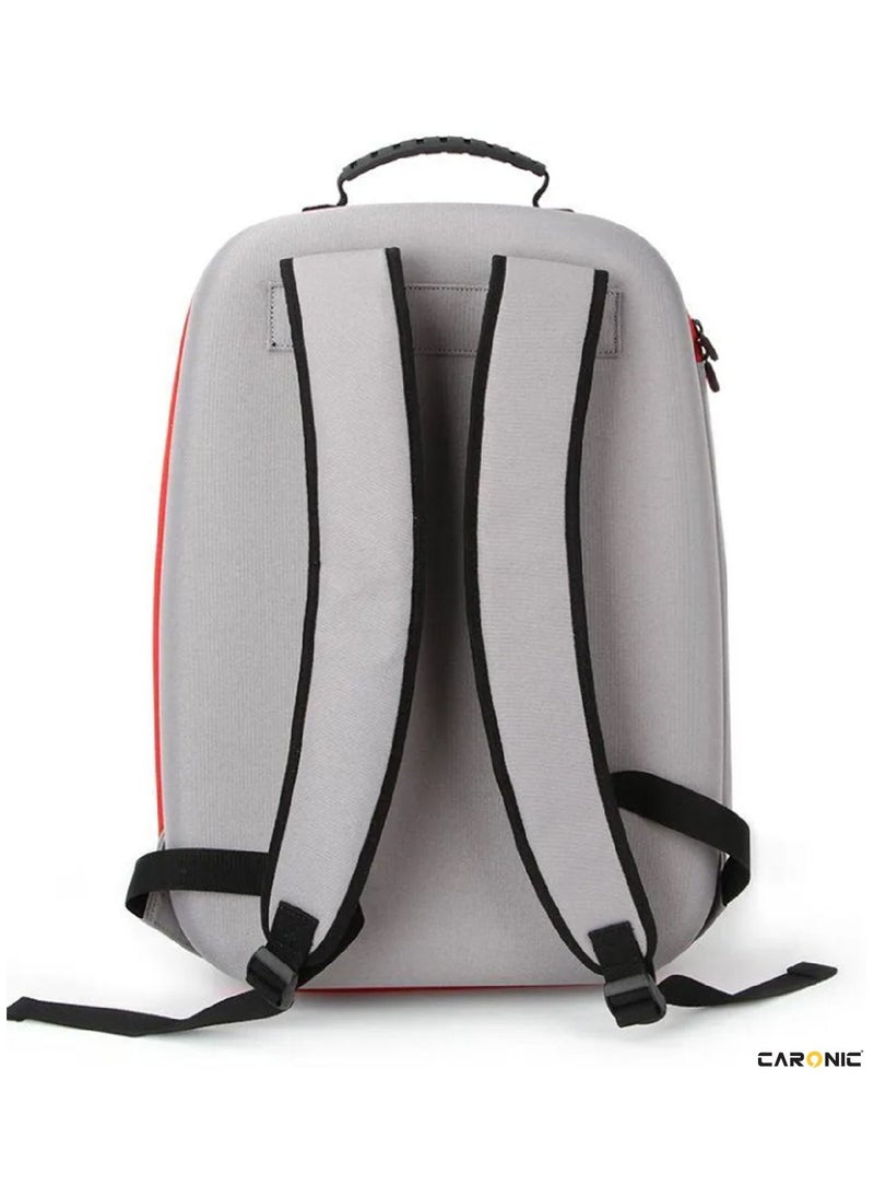 CARONIC - PS5 Carrying Case Travel Storage Bag Compatible with Playstation 5 Grey - Image 1