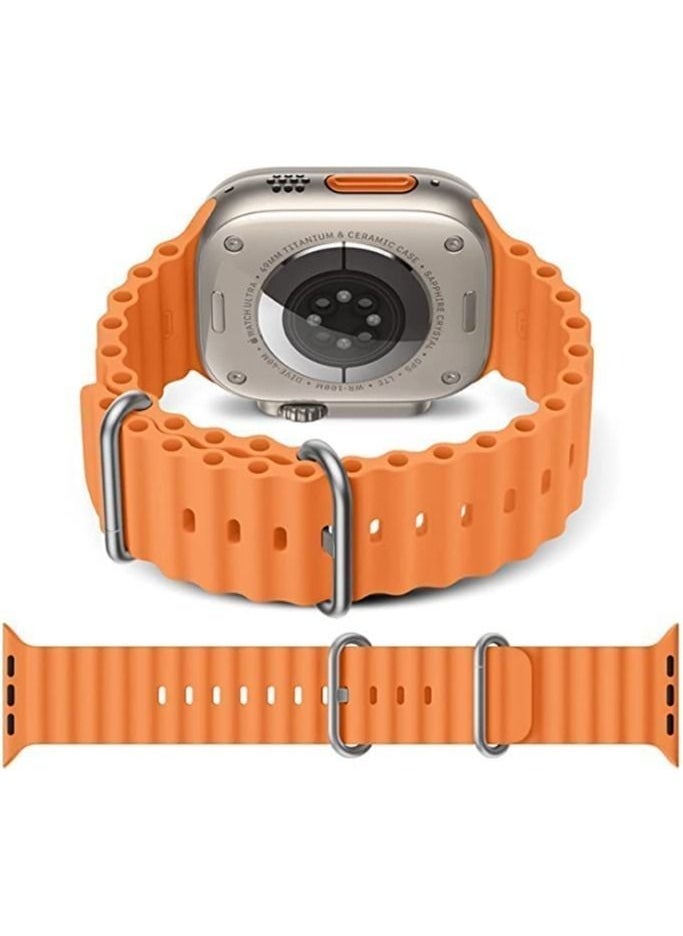 Generic - Sport New Silicone Band Compatible with Apple Watch Ultra Ocean 42/44/45/49mm Strap for iWatch Series Ultra 8 7 6 5 SE - Image 1