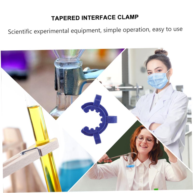 10 Pack Adjustable Plastic Conical Keck Clamps Standard Interface Laboratory Clips - Image 4