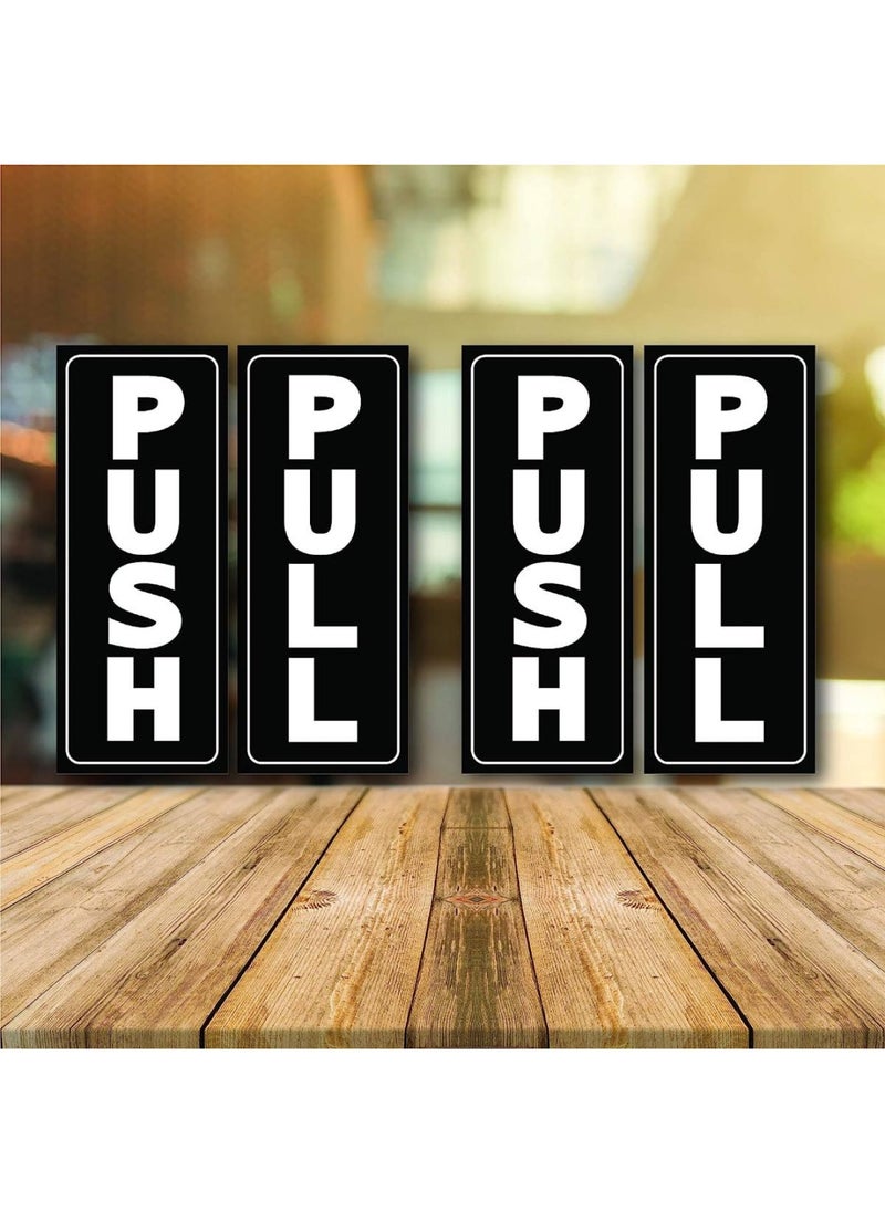 BPA - Push Pull Door Stickers For Glass Door 2 x 5 Self Adhesive Vinyl Sign Decal - Image 1