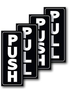 Push Pull Door Stickers For Glass Door 2 x 5 Self Adhesive Vinyl Sign Decal