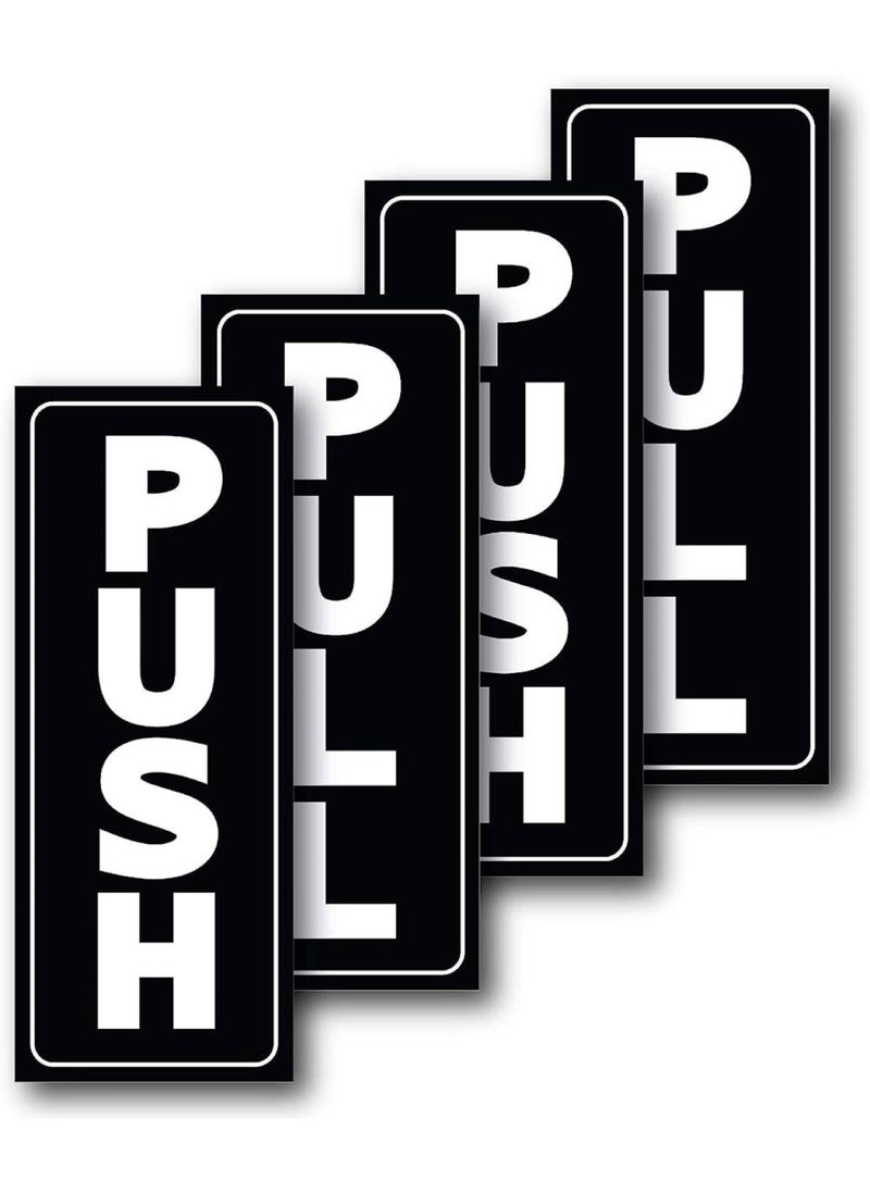 BPA - Push Pull Door Stickers For Glass Door 2 x 5 Self Adhesive Vinyl Sign Decal - Image 1