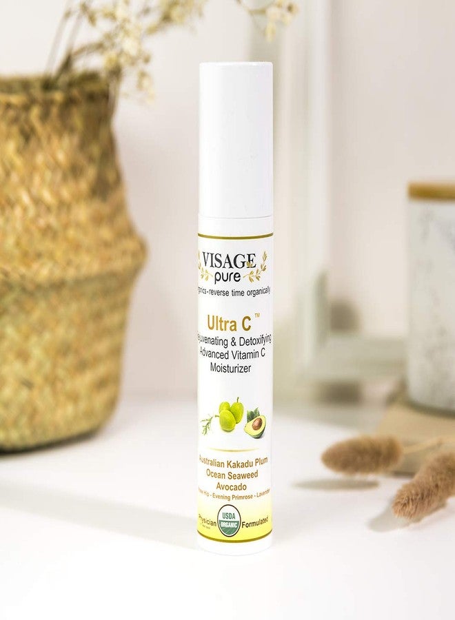 Visage Pure Ultra C - Brightening and Rejuvenating Anti-aging Face Moisturizer - Natural Advanced Vitamin C Moisturizer. Scientifically Formulated to Plump and Nourish the Skin and Promote Collagen Production Throughout the Day - USDA Organic - Physician Formulated - Research Supported - Image 4