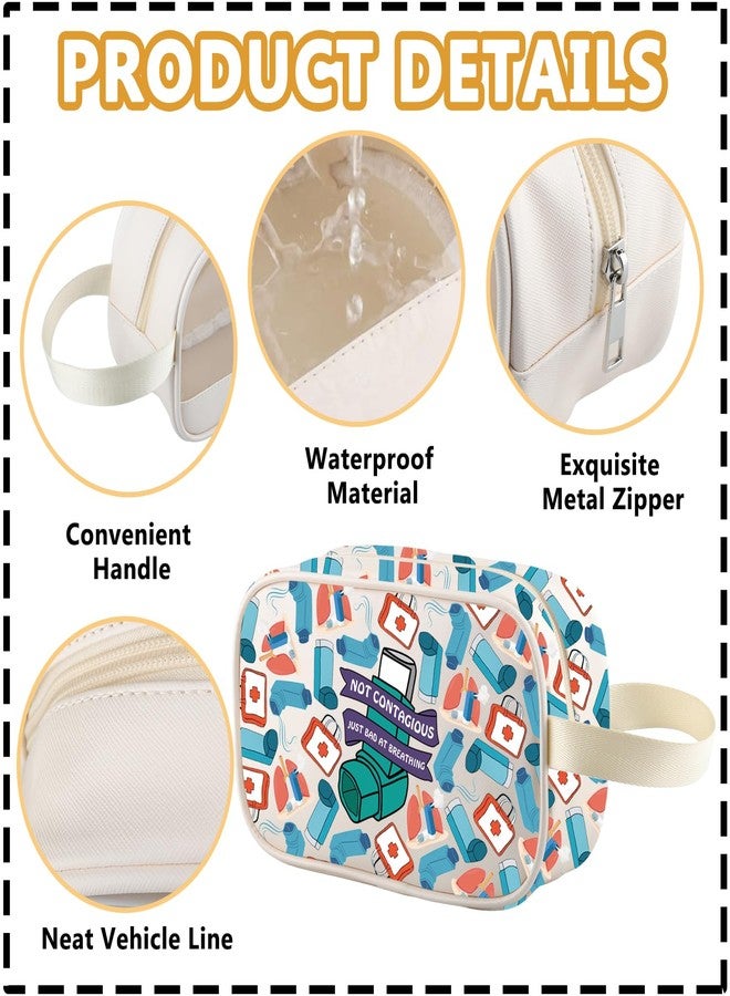 XYANFA Asthma Makeup Bag Social Distancing Asthma Inhaler Case Asthmatics Gift Quarantine Clear Travel Toiletry Bag Organizer Pouch Cosmetic Bag (BREATHING tm) - Image 3