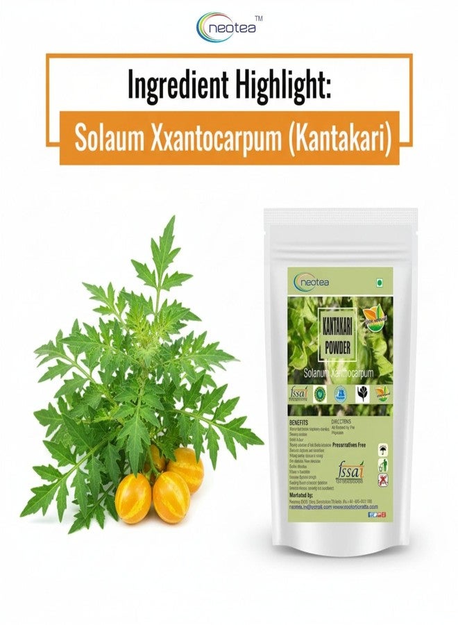 Neotea Kantakari Powder | Solanum Xanthocarpum | Kandankathiri | Indian Nightshade | Kateri Katari Indicum | Yellow Fruit Night Shade | Ayurvedic Herb | Bruhati Bhatkataiya | Pure Herbal Supplement | 100% Natural & Additive-Free (100 GM) - Image 4