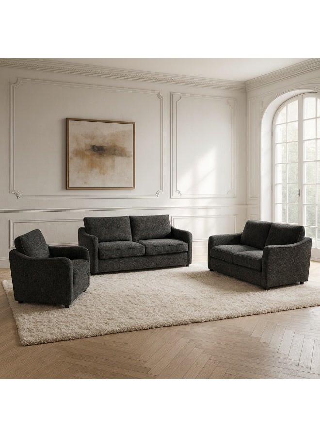 Baytonia Arabellay 3-Piece Sofa Set - Dark Grey - Image 1