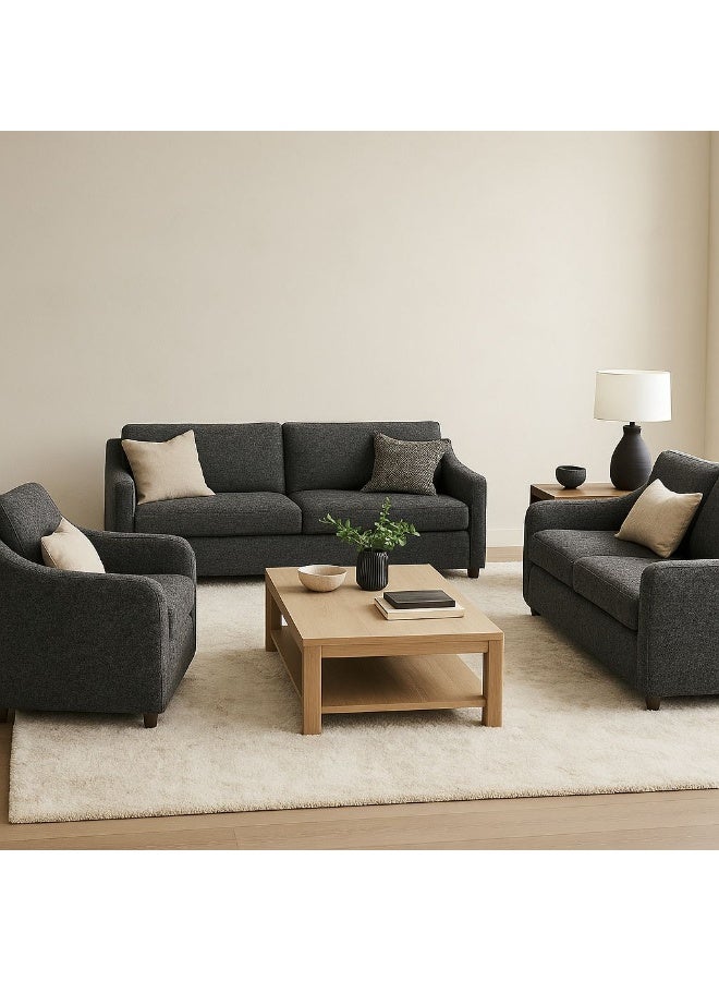 Baytonia Arabellay 3-Piece Sofa Set - Dark Grey - Image 2