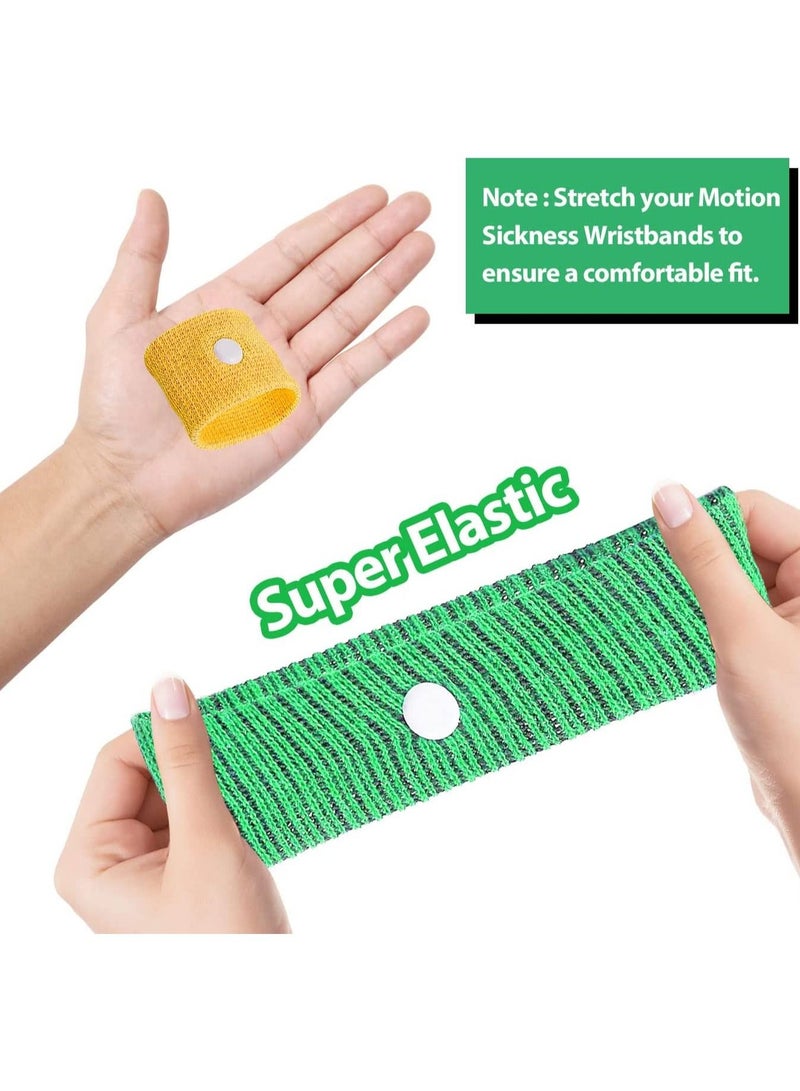 SYOSI Motion Sickness Relief Wristbands Travel Acupressure Nausea Band Anti Car Sea Morning Bands for 9 Pairs - Image 4