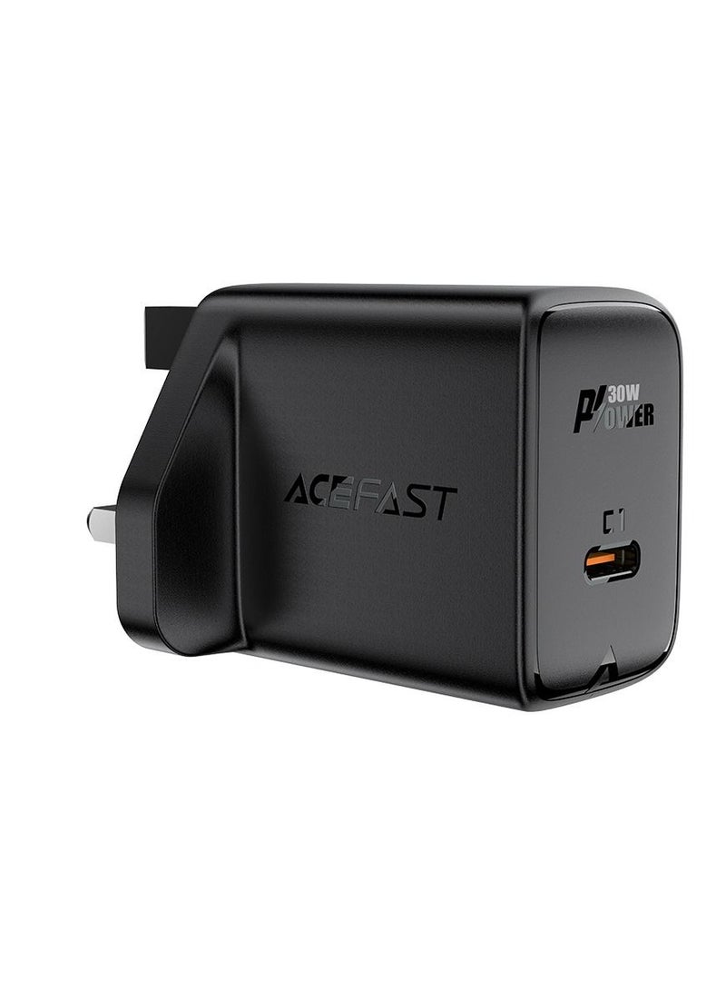 AceFast A24 PD30W GaN single USB-C charger - Black - Image 1