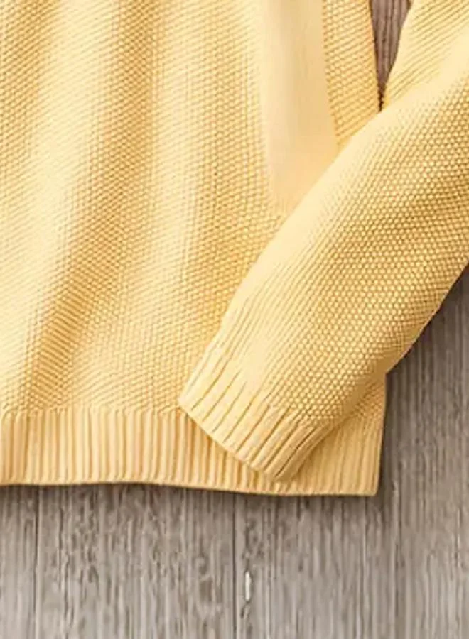 Take Two Take Two Plus Size Embroidered Flower Textured Knit Sweater