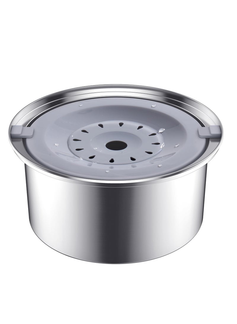 SOLARAE Dog Water Bowl, Large Capacity Stainless Steel No Spill, Spill Proof Pet Water Dispenser Vehicle Carried Travel Water Bowl, Suitable for Dogs Cats (3 L 138 oz) - Image 1