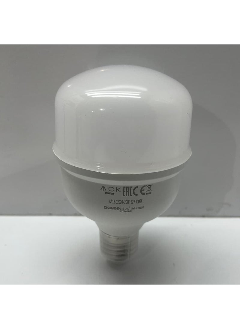 En Parlak Brightest Ack 20W 6500K White Light E27 LED Bulb AA13-02023  - Image 1