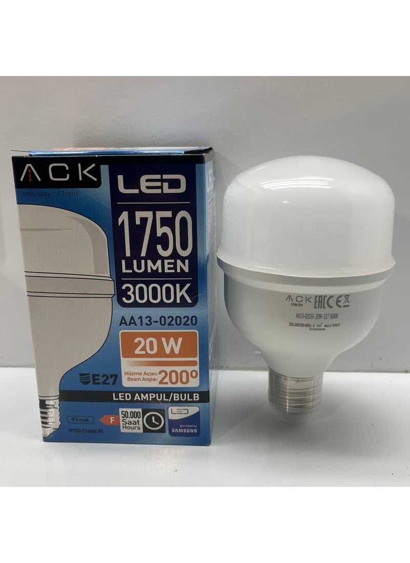 En Parlak Brightest Ack 20W 6500K White Light E27 LED Bulb AA13-02023  - Image 2