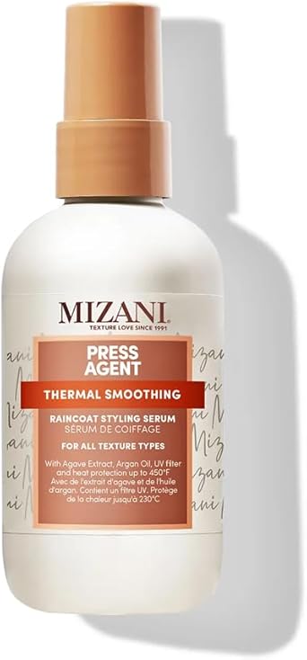 Mizani Thermal Styling Serum Provides Hydration and Heat Protection Up to 230C For All Texture Types Layerable Infused with Argan Oil and Agave Extract Press Agent Smoothing Styling Serum 100ml - Image 1