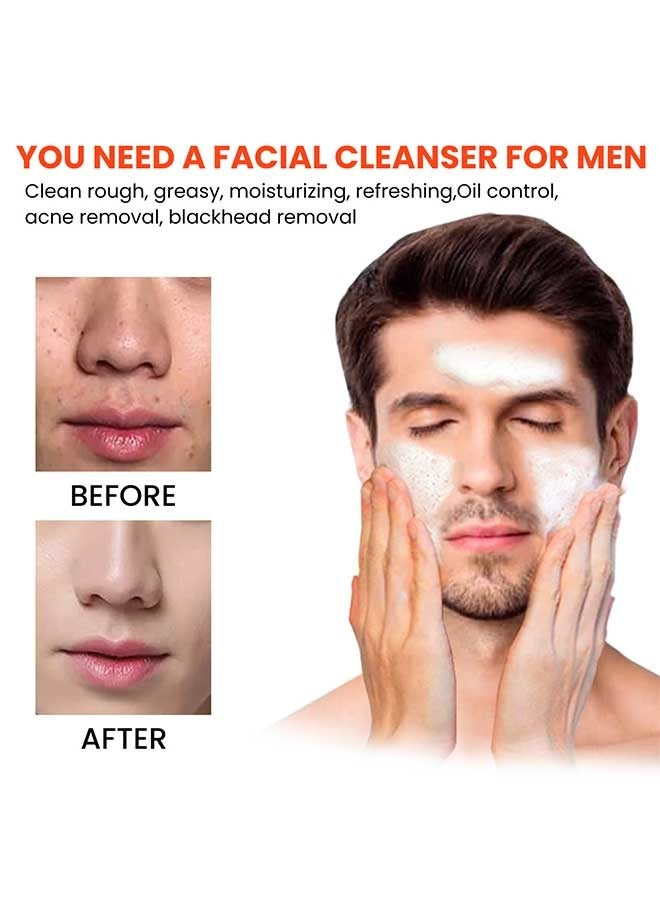 East Moon Men‘s Volcanic Rock Facial Cleanser 60ml, Deep Cleansing, Oil Controlling And Acne Removing Brightening Facial Cleanser for All Skin Types  - Image 4