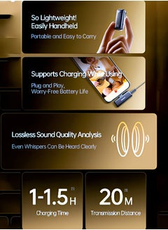 REMAX K15 Wireless Microphone 2-in-1 – Ultra-Clear Sound, Noise Reduction, 20M Range, Plug & Play, Type C  - Image 3