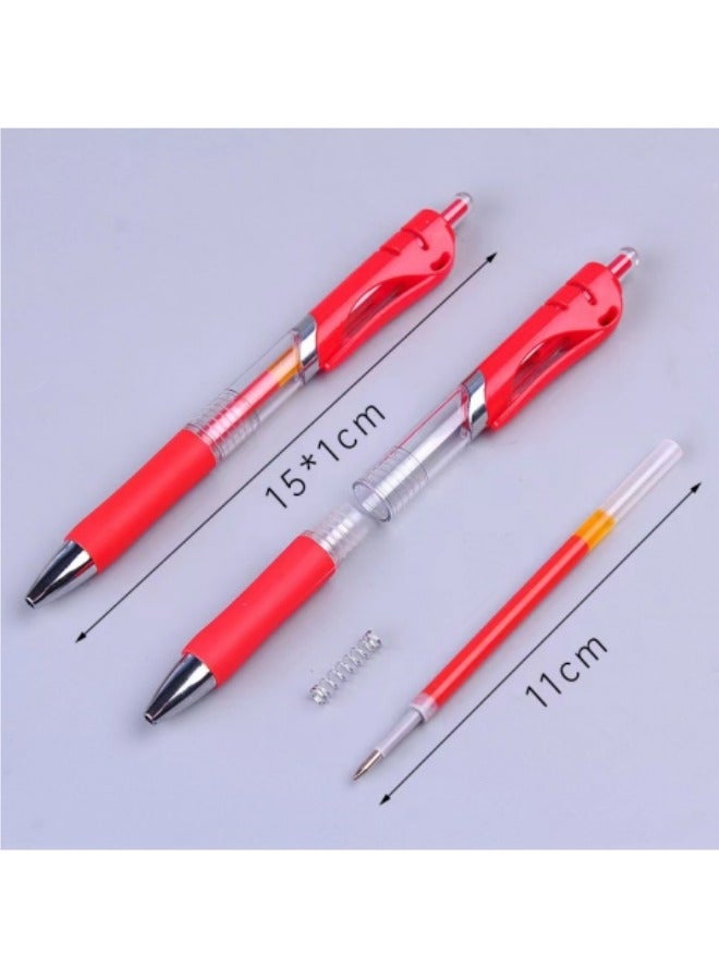 6 Pack Black Red Blue Ink Ballpoint Pen 0.5mm Gel Pen Quick Drying Ink Press Gel-Ink Pen - Image 4