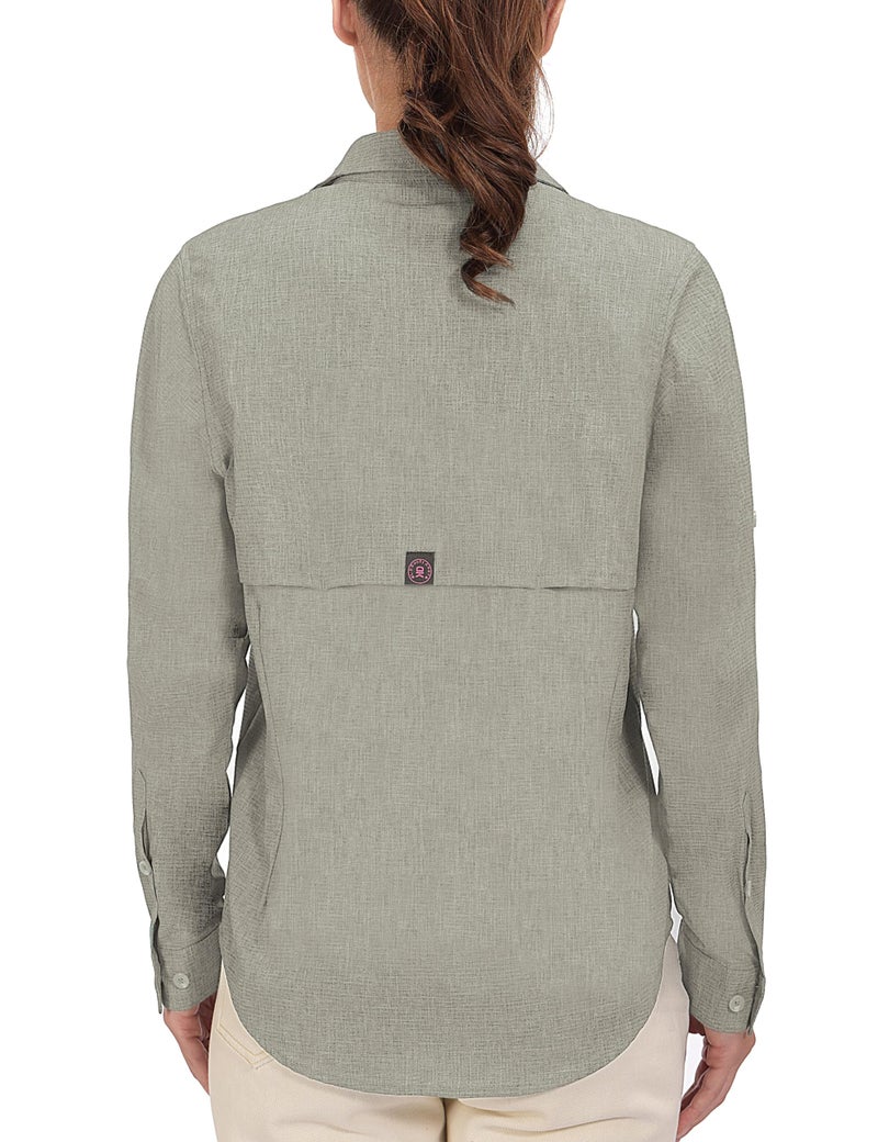 Little Donkey Andy Women's UPF 50+ UV Protection Shirt, Breathable Long Sleeve Fishing Hiking Shirt, Air-Holes Tech Laurel Oak Heather M - Image 2