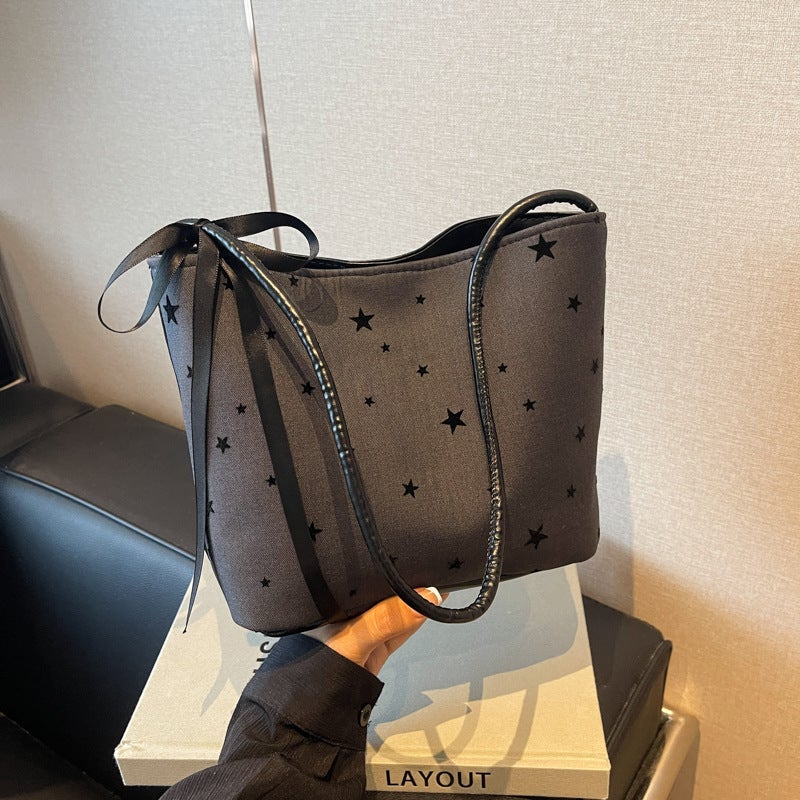 Fashionable Casual Underarm Bucket Bag Women'S Summer Korean-Style Ins Simple Shoulder Bag Niche Fashionable - Image 2