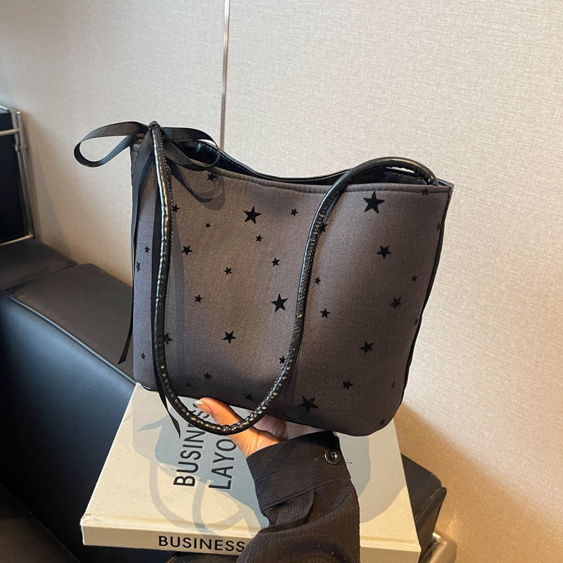 Fashionable Casual Underarm Bucket Bag Women'S Summer Korean-Style Ins Simple Shoulder Bag Niche Fashionable - Image 3