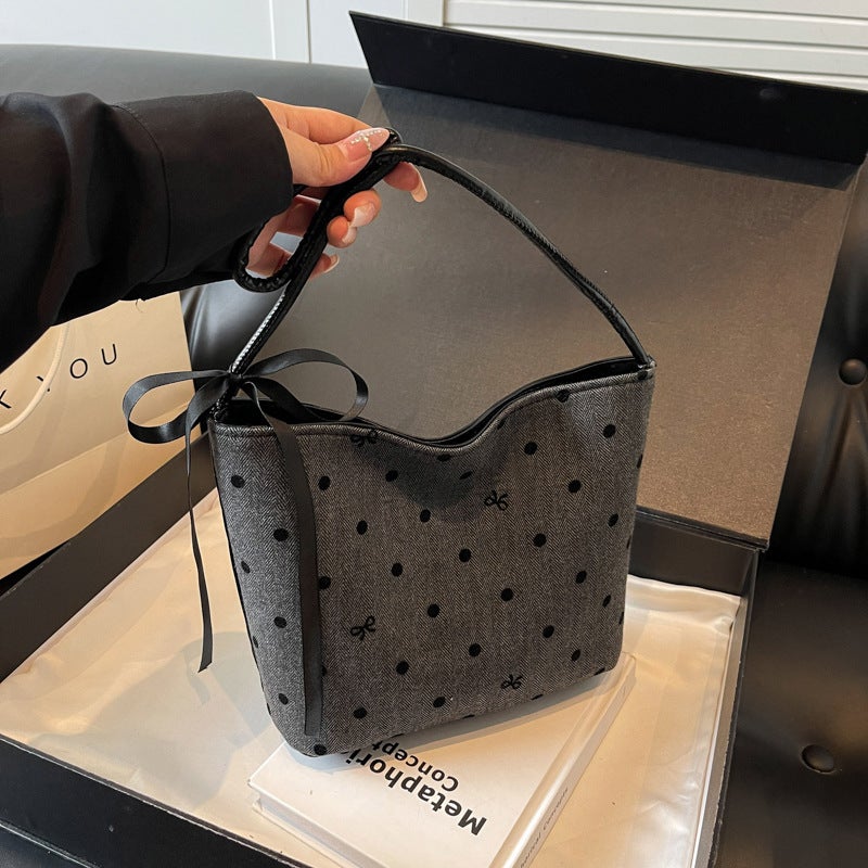 Fashionable Casual Underarm Bucket Bag Women'S Summer Korean-Style Ins Simple Shoulder Bag Niche Fashionable - Image 5