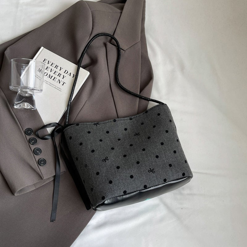 Fashionable Casual Underarm Bucket Bag Women'S Summer Korean-Style Ins Simple Shoulder Bag Niche Fashionable - Image 1