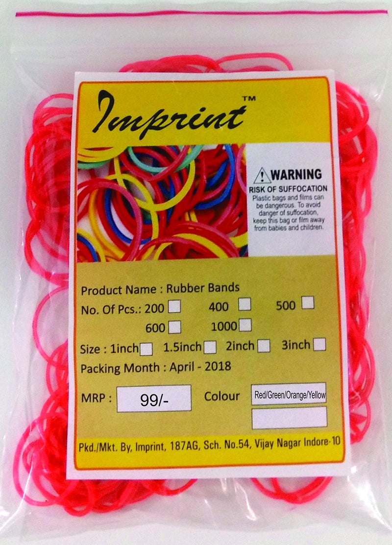 IMPRINT 150 pieces 1 inch Diameter Rubber Bands (Red) - Image 4