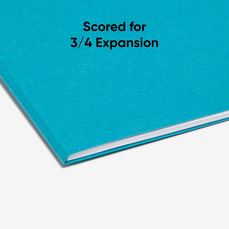 Smead Standard File Folders, 100 Count, Teal, 1/3-Cut Tabs, Letter Size (13143) - Image 5