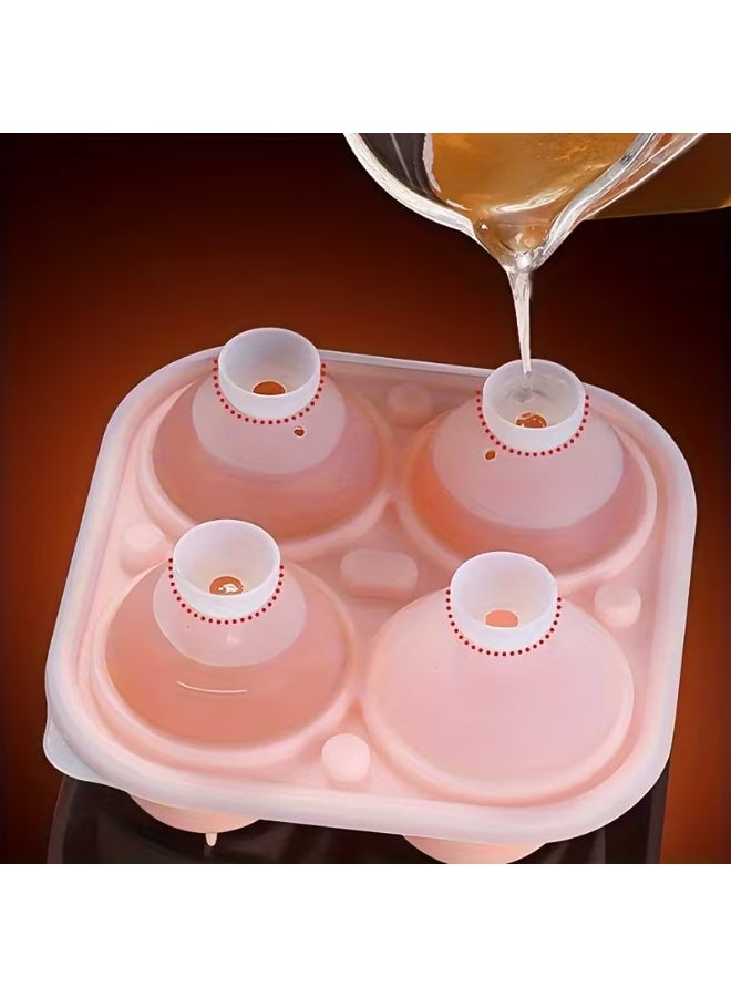 Goolsky 1pc 4 Grids Rose Ice Cube Mold, Multifunctional Chocolate, Jelly, Ice Cube Tray, RV Party Kitchen Refrigerator Supplies, for Bakery, Refrigerator Storage, Kitchen Accessories, Stylish Tray, Creative Kitchenware, Easy to Clean, Highquality Tray, Jelly Mold, Multifunctional Tray, Dessert Lovers, Rv Travelers - Image 2