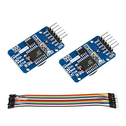 DORHEA DS3231 AT24C32 IIC RTC Module Clock Timer Memory Module Beats Replace DS1307 I2C RTC Board (Batteries not Included) + 20 PCS Male to Female Jumper Wire Cable - Image 1