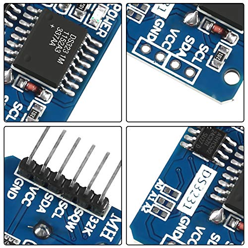 DORHEA DS3231 AT24C32 IIC RTC Module Clock Timer Memory Module Beats Replace DS1307 I2C RTC Board (Batteries not Included) + 20 PCS Male to Female Jumper Wire Cable - Image 3