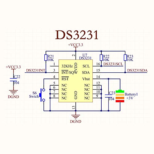 DORHEA DS3231 AT24C32 IIC RTC Module Clock Timer Memory Module Beats Replace DS1307 I2C RTC Board (Batteries not Included) + 20 PCS Male to Female Jumper Wire Cable - Image 4