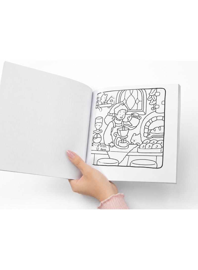 Coloring Book for Adults and Children Girl Moments - Image 3