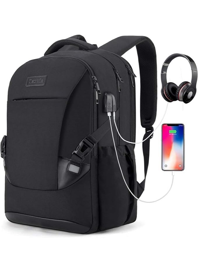 Tzowla Laptop Travel Backpack for Women Men Water Resistant Anti Theft College Backpacks - Image 1