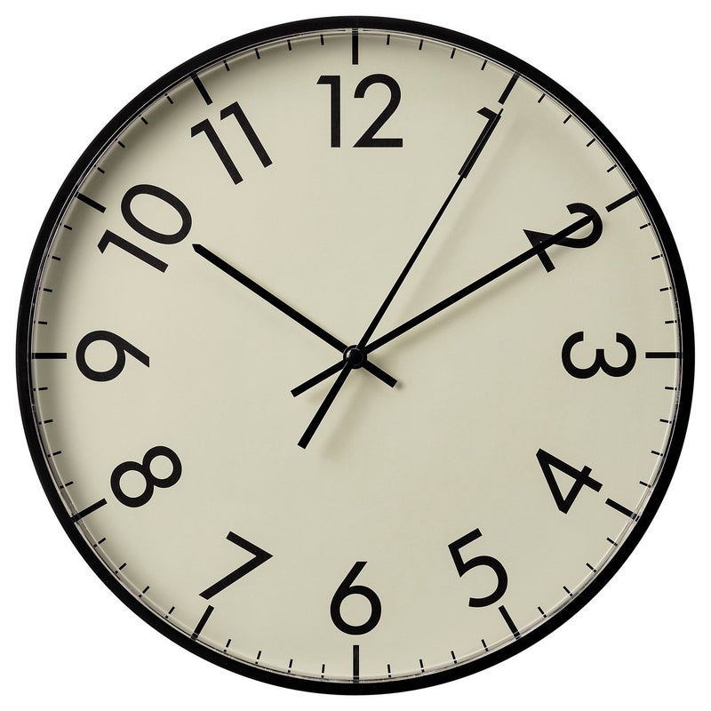 Baitique Wall Clock, Black/Beige, 28 cm - Image 1