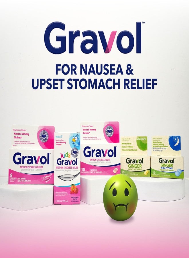 Gravol Motion Sickness Relief and Nausea Prevention, 50 mg Coated Tablets, 10 Ct. - Image 5