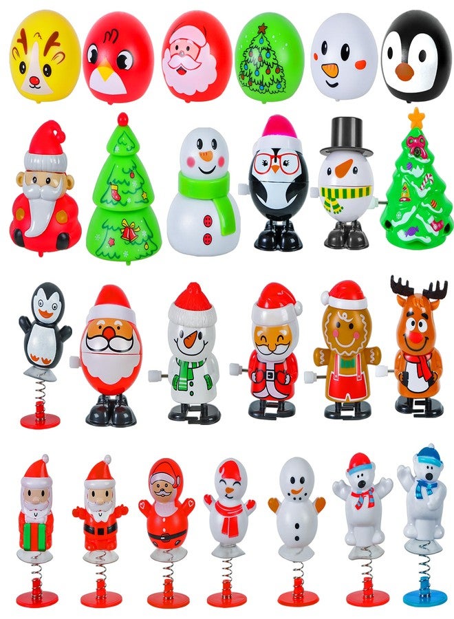 Shitailu 25 Pcs Christmas Wind Up and Jumping Popper Toys Xmas Stocking Stuffers Toys Assortment for Christmas Party Favors Supply Accessories Goody Bag Filler - Image 1