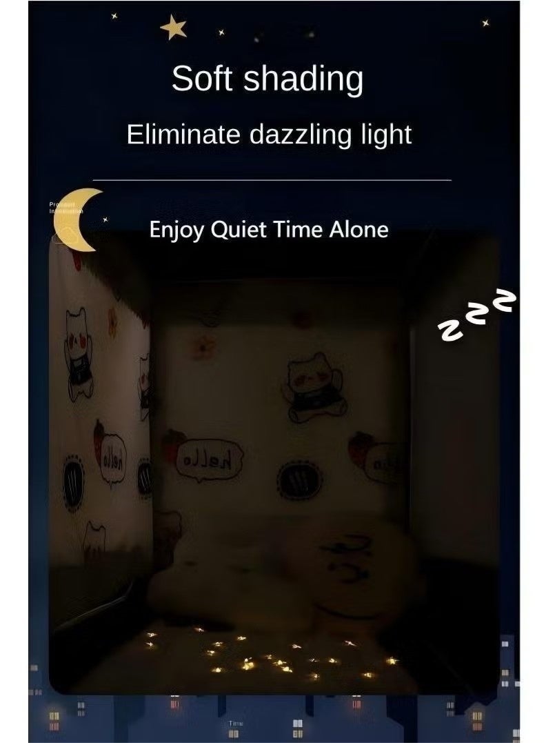 Beauenty Bed Canopy Tents Curtain Blackout Curtain Single Bed Tent Curtain Student Shading Cloth Bed Canopy Mosquito Net Student Sleep Privacy Protection - Image 3