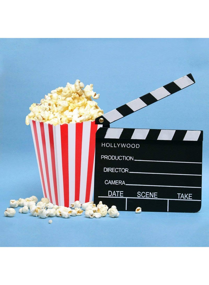 Sweet seven 50 Red Stripe Pattern Popcorn Boxes for Party Decor - 11.5 x 5CM Dinnerware Set  - Image 3