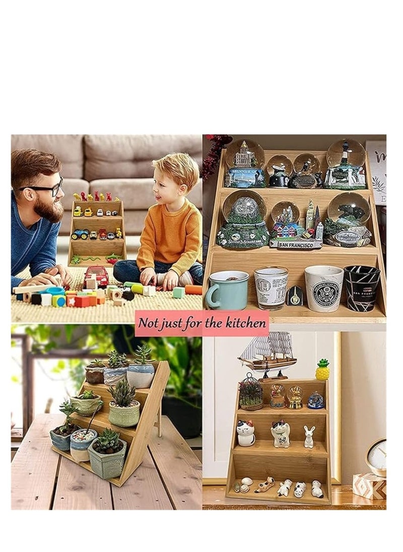 eBasket - Spice jars made of high-quality, pure glass consisting of 12 jars with a capacity of 250 ml to suffice all your storage needs with a tightly sealed bamboo lid and a sturdy wooden stand All sizes are available and made of healthy harmless material. - Image 1