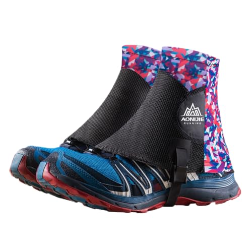 TRIWONDER Reflective Trail Gaiters Running Gaiters Low Ankle Gators with UV Protection for Men Women (Purple) - Image 1